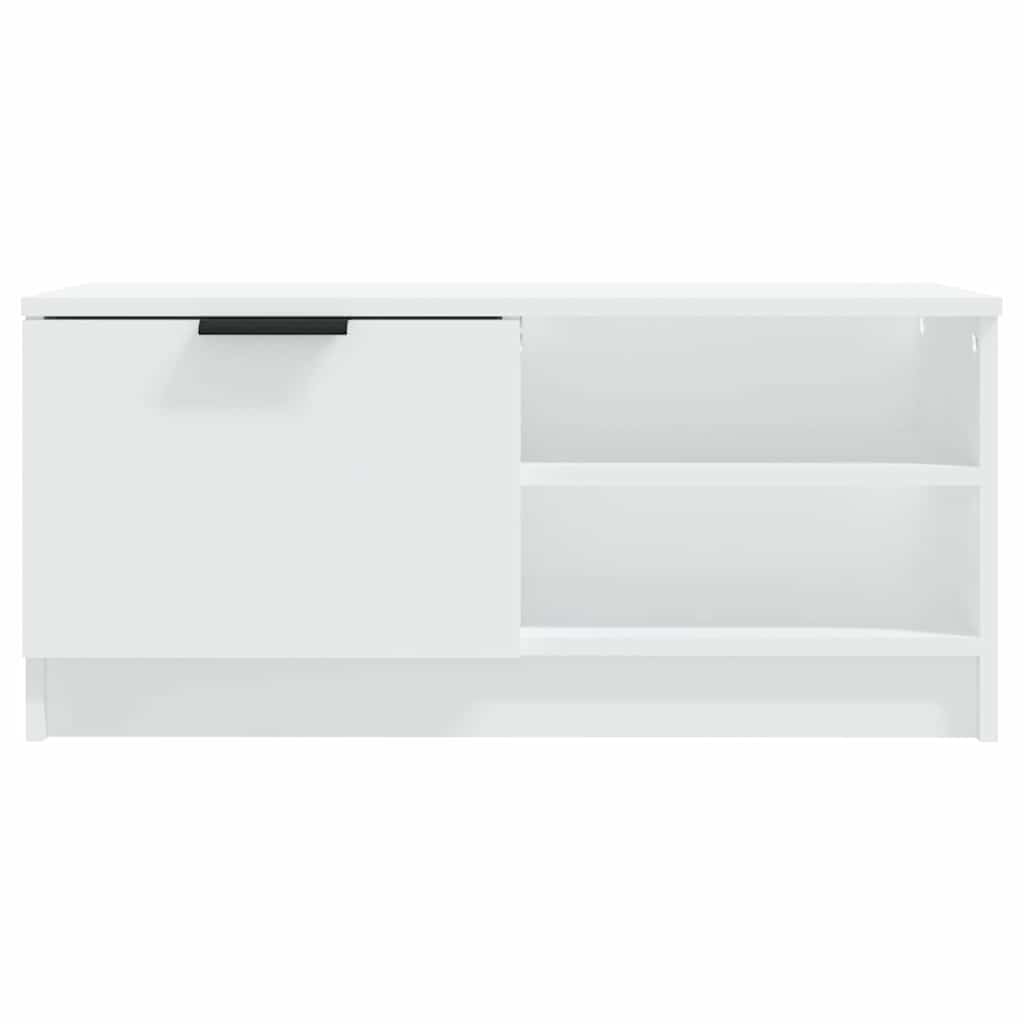TV Cabinet White 80x35x36,5 cm Engineered Wood