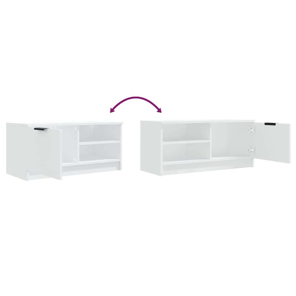 TV Cabinet White 80x35x36,5 cm Engineered Wood
