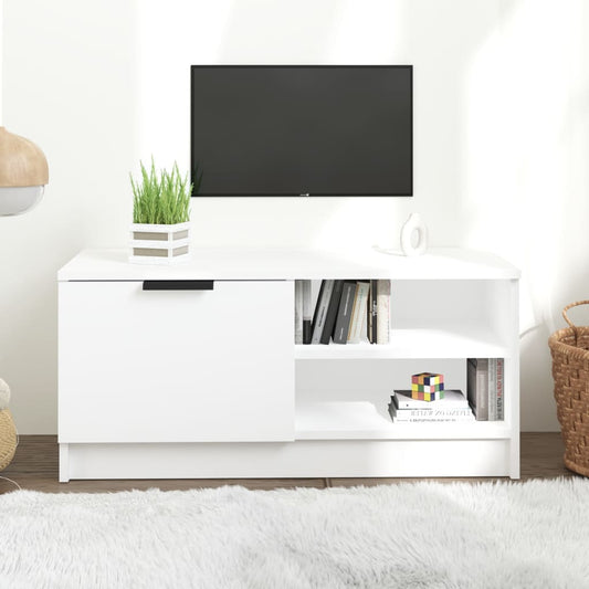 vidaXL TV Cabinet White 80x35x36.5 cm Engineered Wood