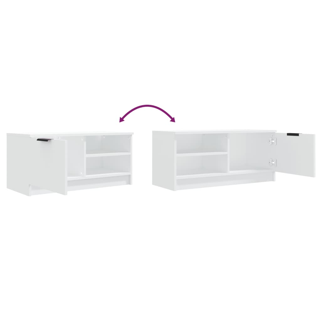 vidaXL TV Cabinets 2 pcs White 80x35x36.5 cm Engineered Wood