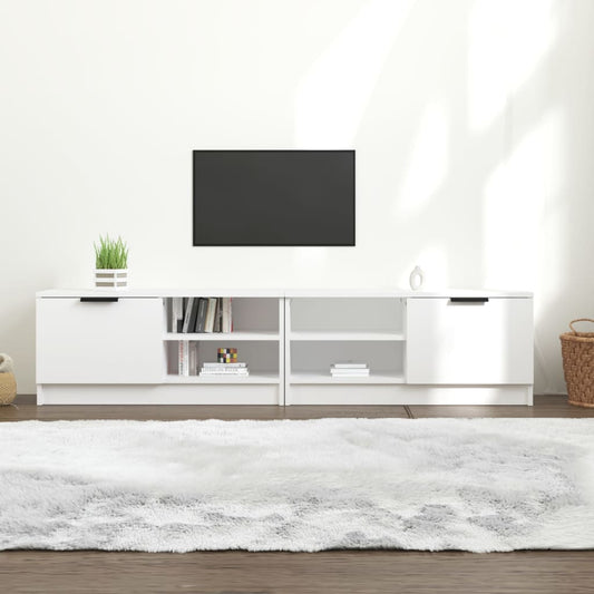 vidaXL TV Cabinets 2 pcs White 80x35x36.5 cm Engineered Wood