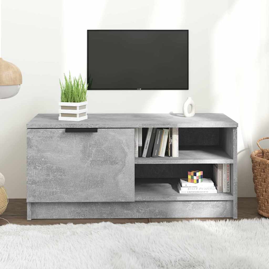 TV Cabinet Concrete Grey 80x35x36,5 cm Engineered Wood