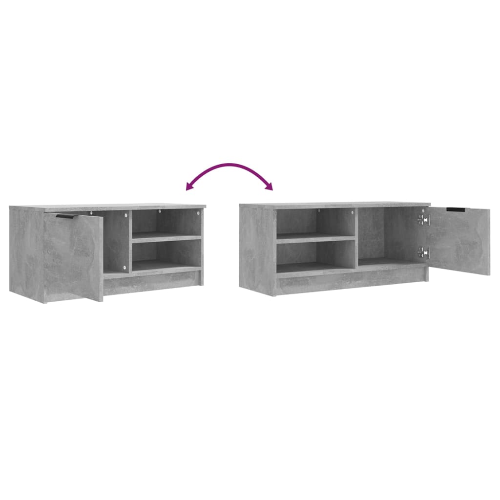 vidaXL TV Cabinets 2 pcs Concrete Grey 80x35x36.5 cm Engineered Wood