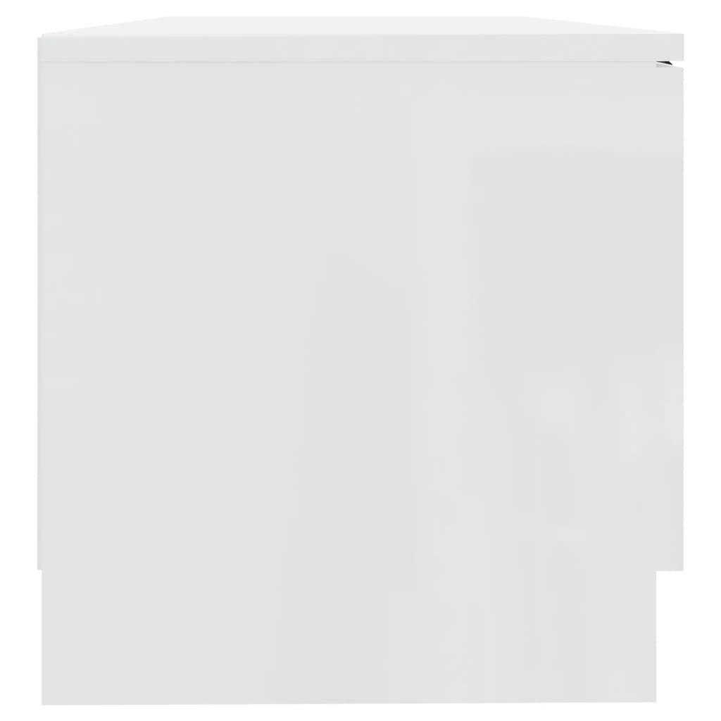 TV Cabinet High Gloss White 80x35x36,5 cm Engineered Wood