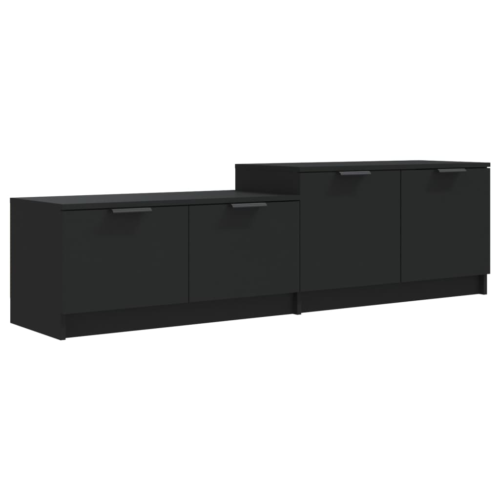 vidaXL TV Cabinet Black 158.5x36x45 cm Engineered Wood