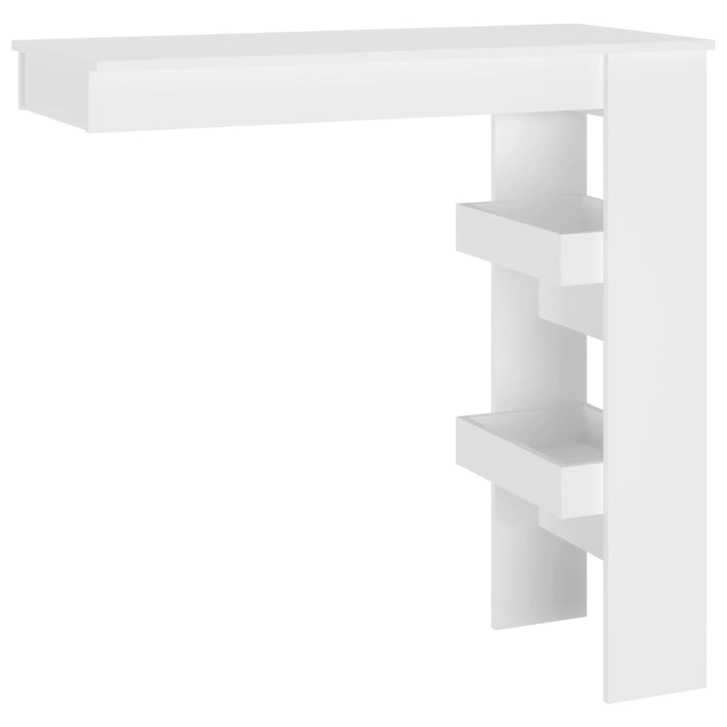 vidaXL Wall Bar Table White 102x45x103.5 cm Engineered Wood