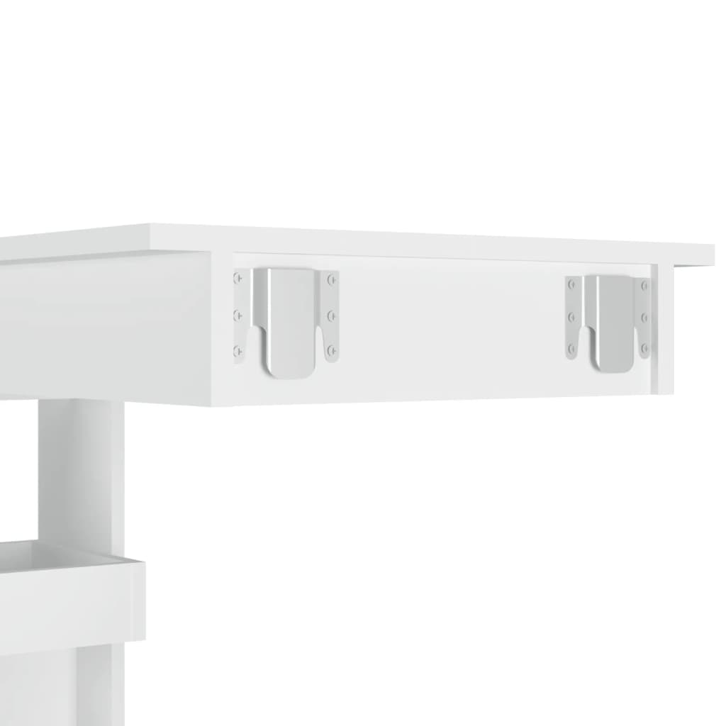 vidaXL Wall Bar Table White 102x45x103.5 cm Engineered Wood