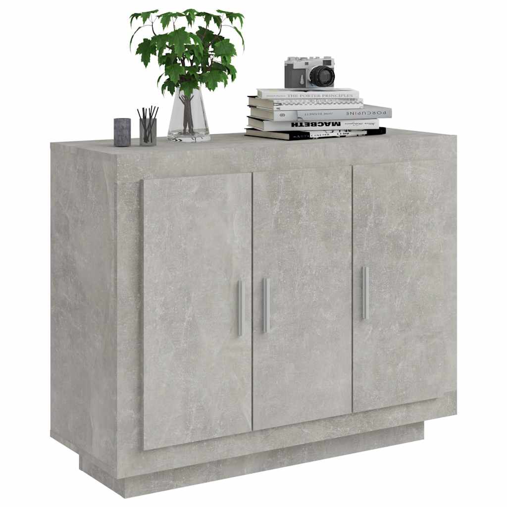 Sideboard Concrete Grey 92x35x75 cm Engineered Wood