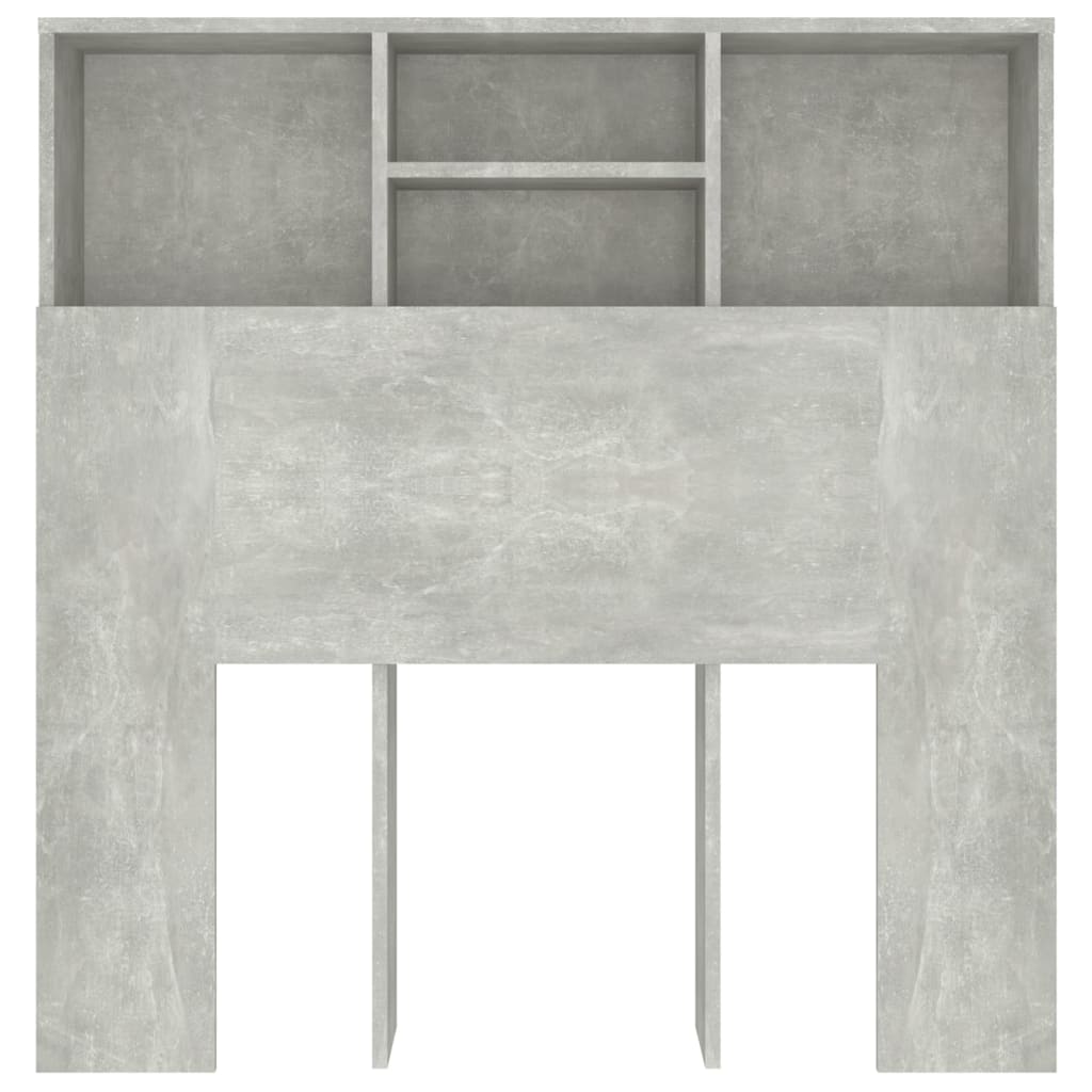 Headboard Cabinet Concrete Grey 100x19x103.5 cm