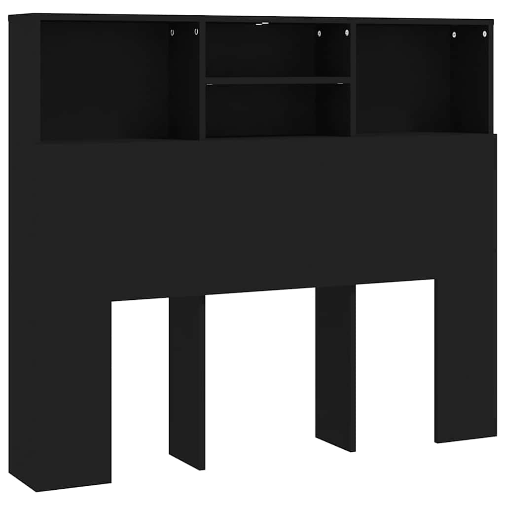 Headboard Cabinet | Black | Engineered Wood | Medium | Headboard Cabinet