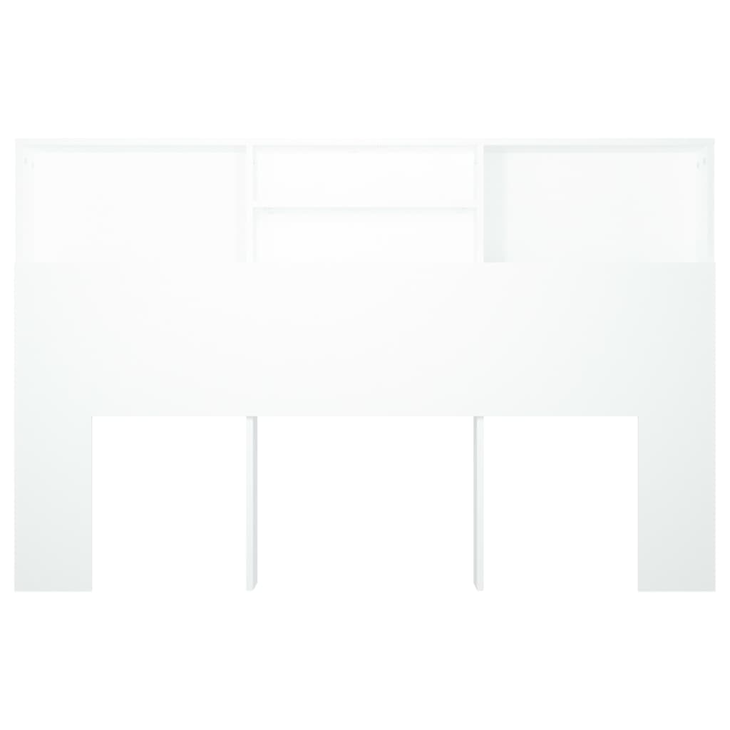 vidaXL Headboard Cabinet White 160x19x103.5 cm