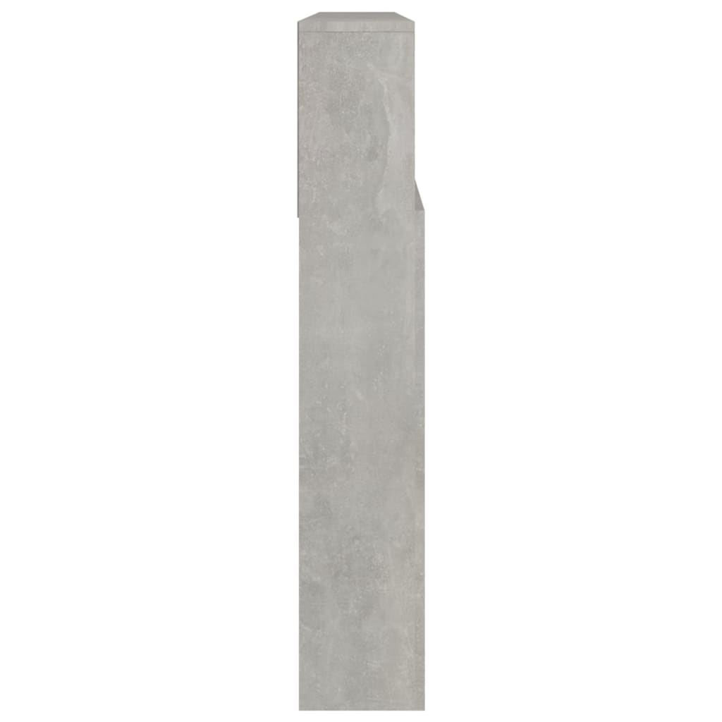 vidaXL Headboard Cabinet Concrete Grey 220x19x103.5 cm