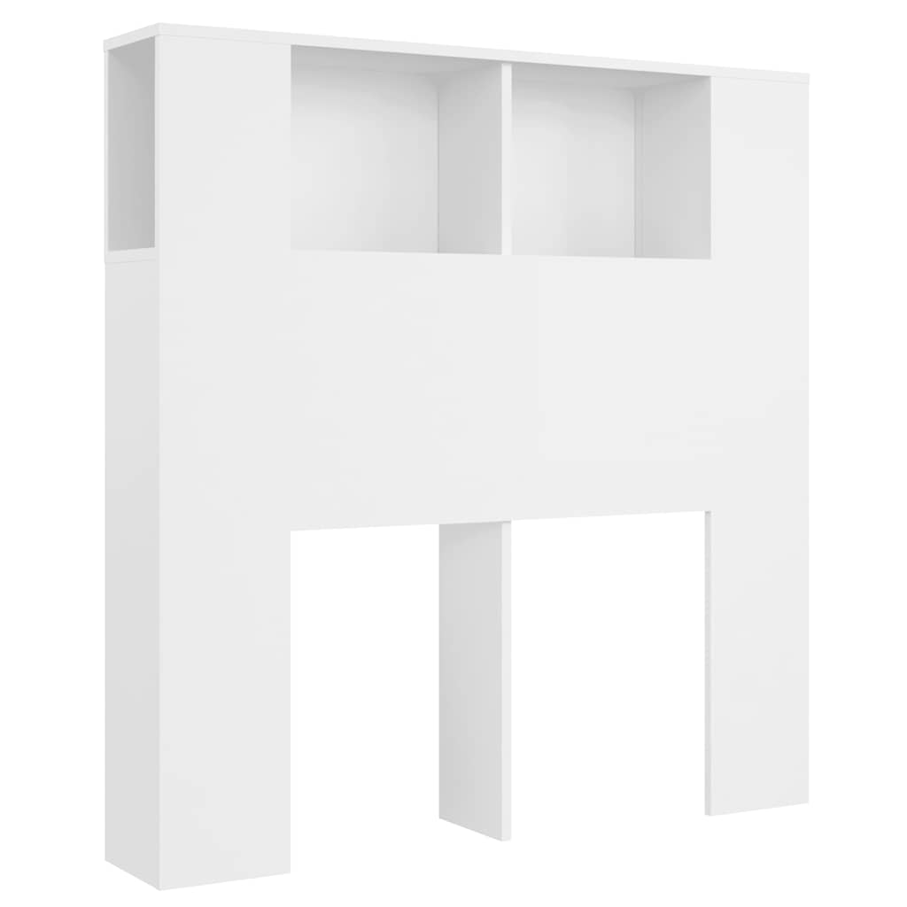 Headboard Cabinet | White | Engineered wood | Large | Headboard Cabinet