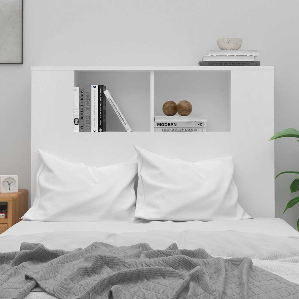 Headboard Cabinet | White | Engineered wood | Large | Headboard Cabinet
