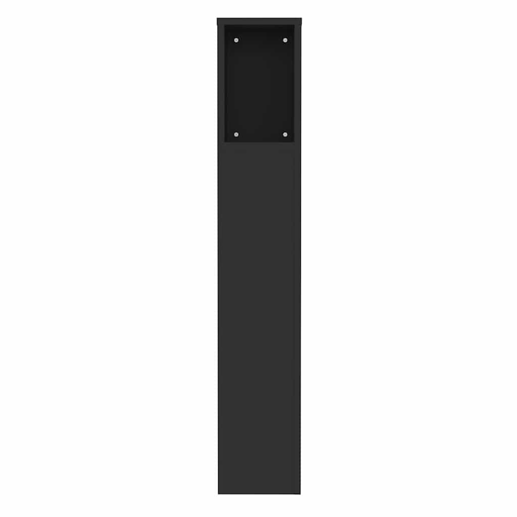 Headboard Cabinet | Black | Engineered wood | Headboard Cabinet