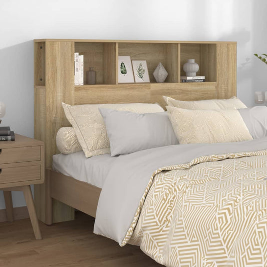 vidaXL Headboard Cabinet Sonoma Oak 140x18.5x104.5 cm