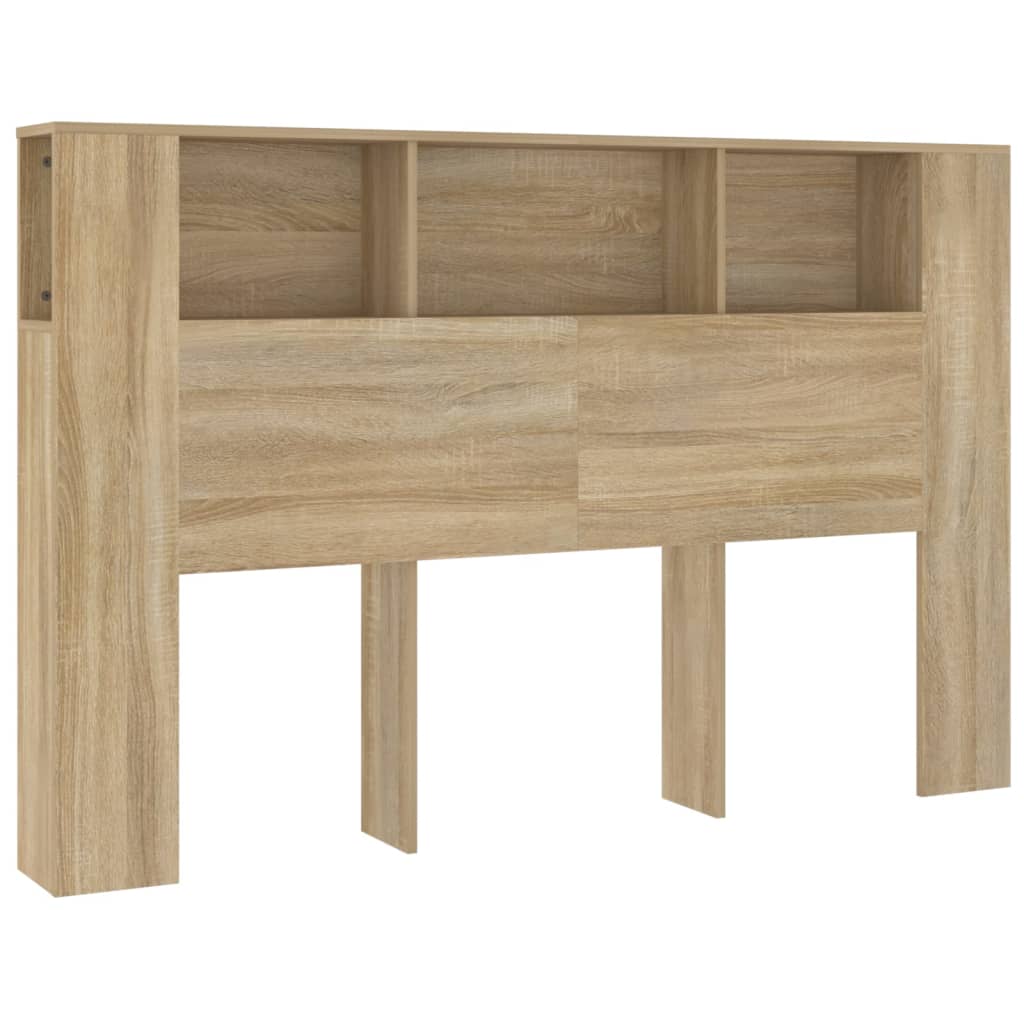 vidaXL Headboard Cabinet Sonoma Oak 160x18.5x104.5 cm