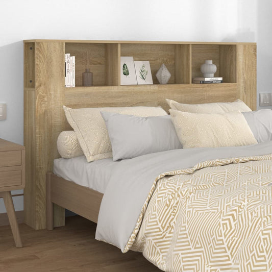 vidaXL Headboard Cabinet Sonoma Oak 160x18.5x104.5 cm