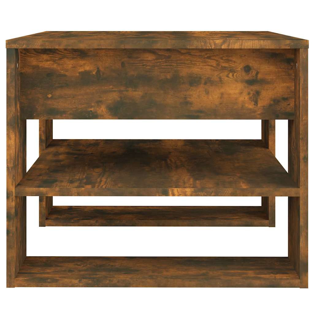 Coffee Table Smoked Oak 55,5x55x45 cm Engineered Wood
