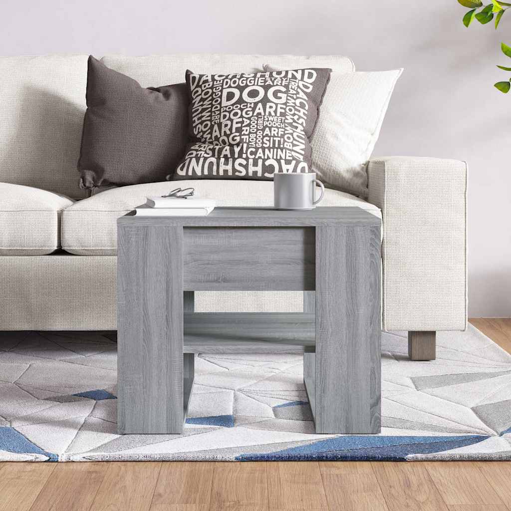 Coffee Table Grey Sonoma 55,5x55x45 cm Engineered Wood