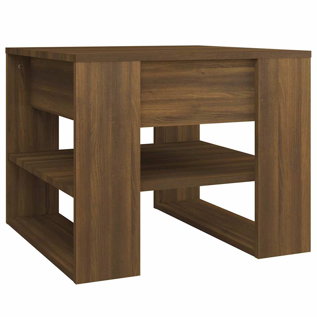 Coffee Table Brown Oak 55,5x55x45 cm Engineered Wood