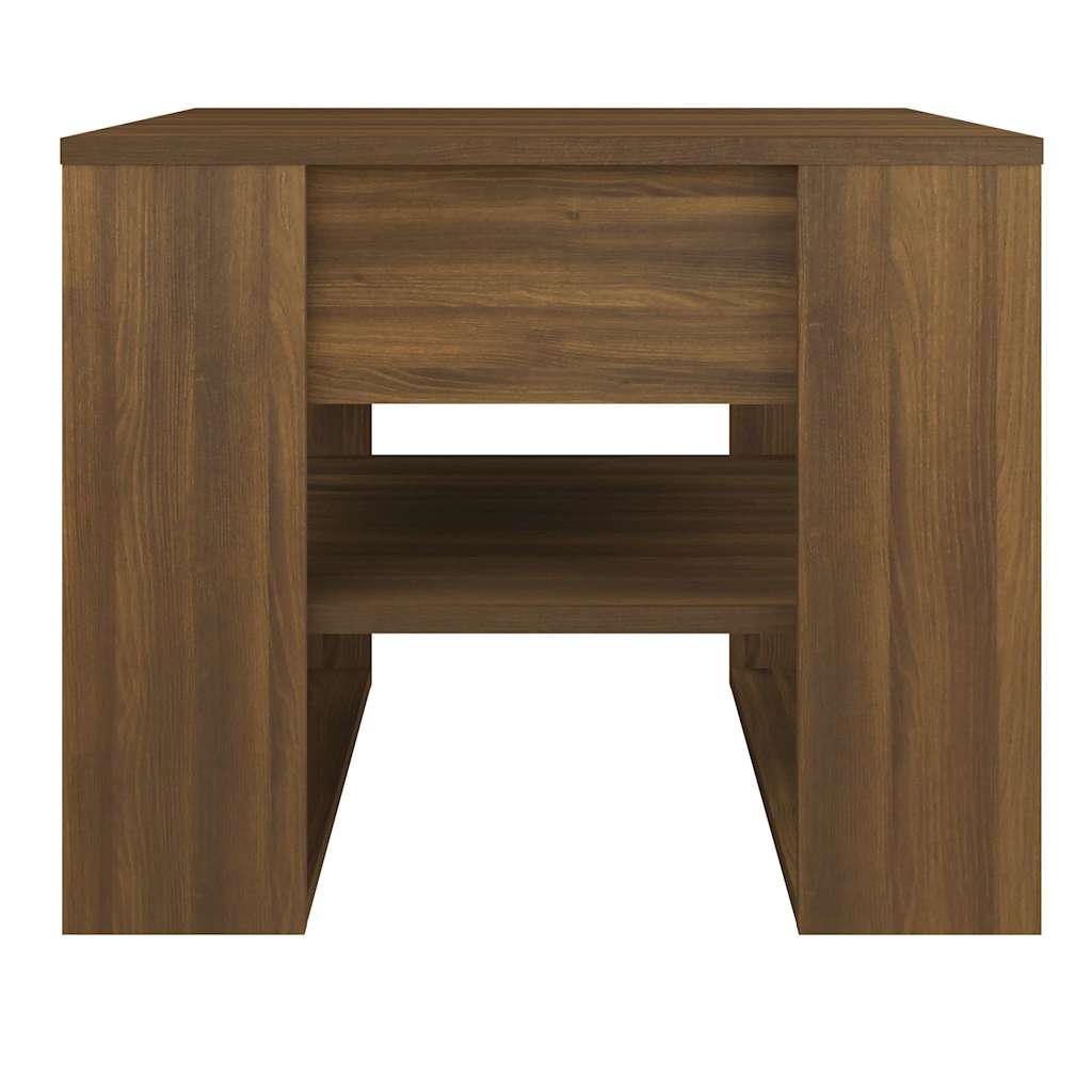 Coffee Table Brown Oak 55,5x55x45 cm Engineered Wood