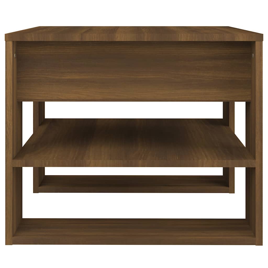 Coffee Table Brown Oak 55,5x55x45 cm Engineered Wood