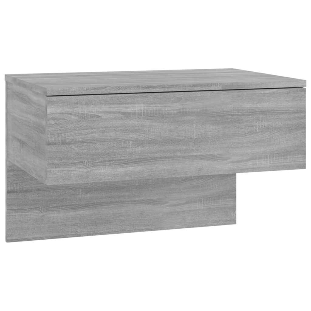 vidaXL Wall-mounted Bedside Cabinets 2 pcs Grey Sonoma