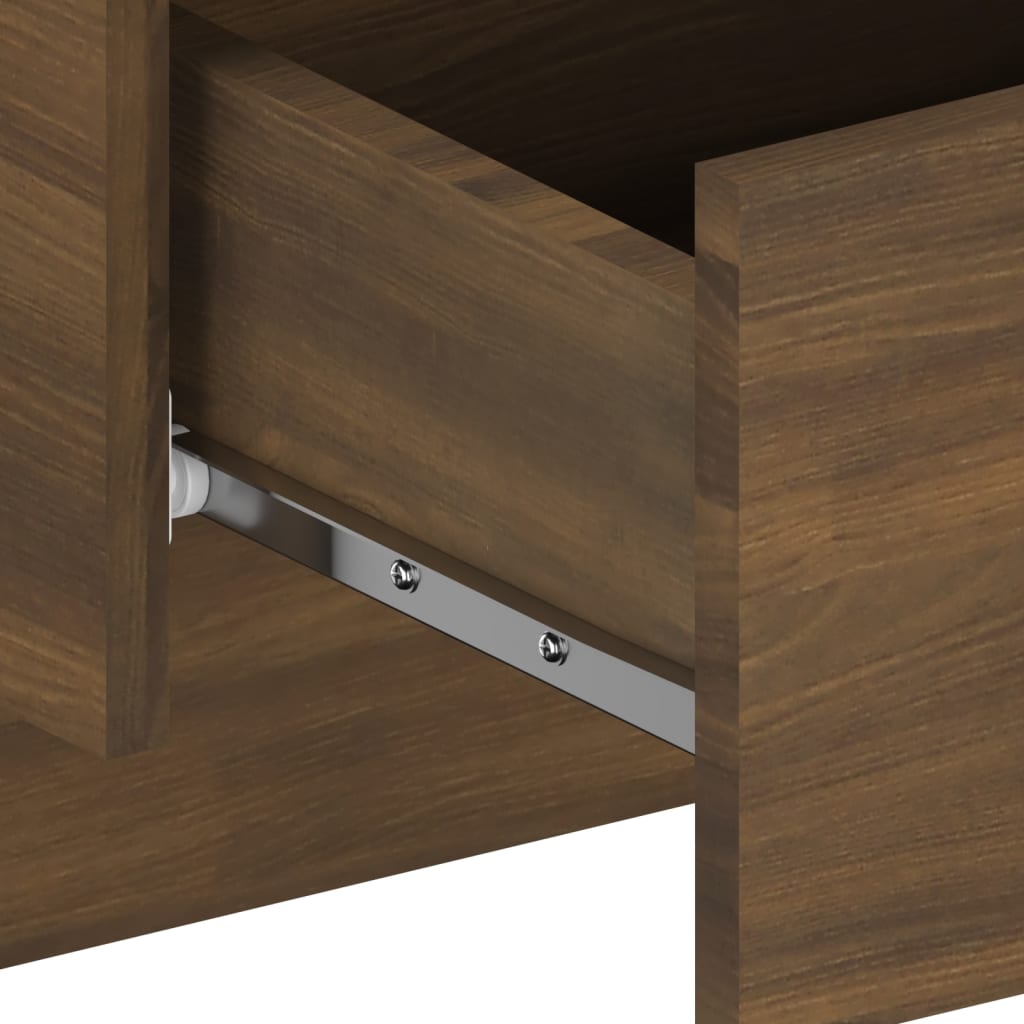 vidaXL Wall-mounted Bedside Cabinets 2 pcs Brown Oak