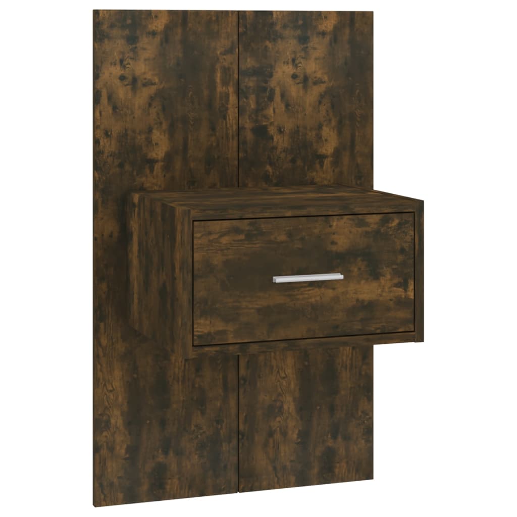 vidaXL Wall-mounted Bedside Cabinets 2 pcs Smoked Oak