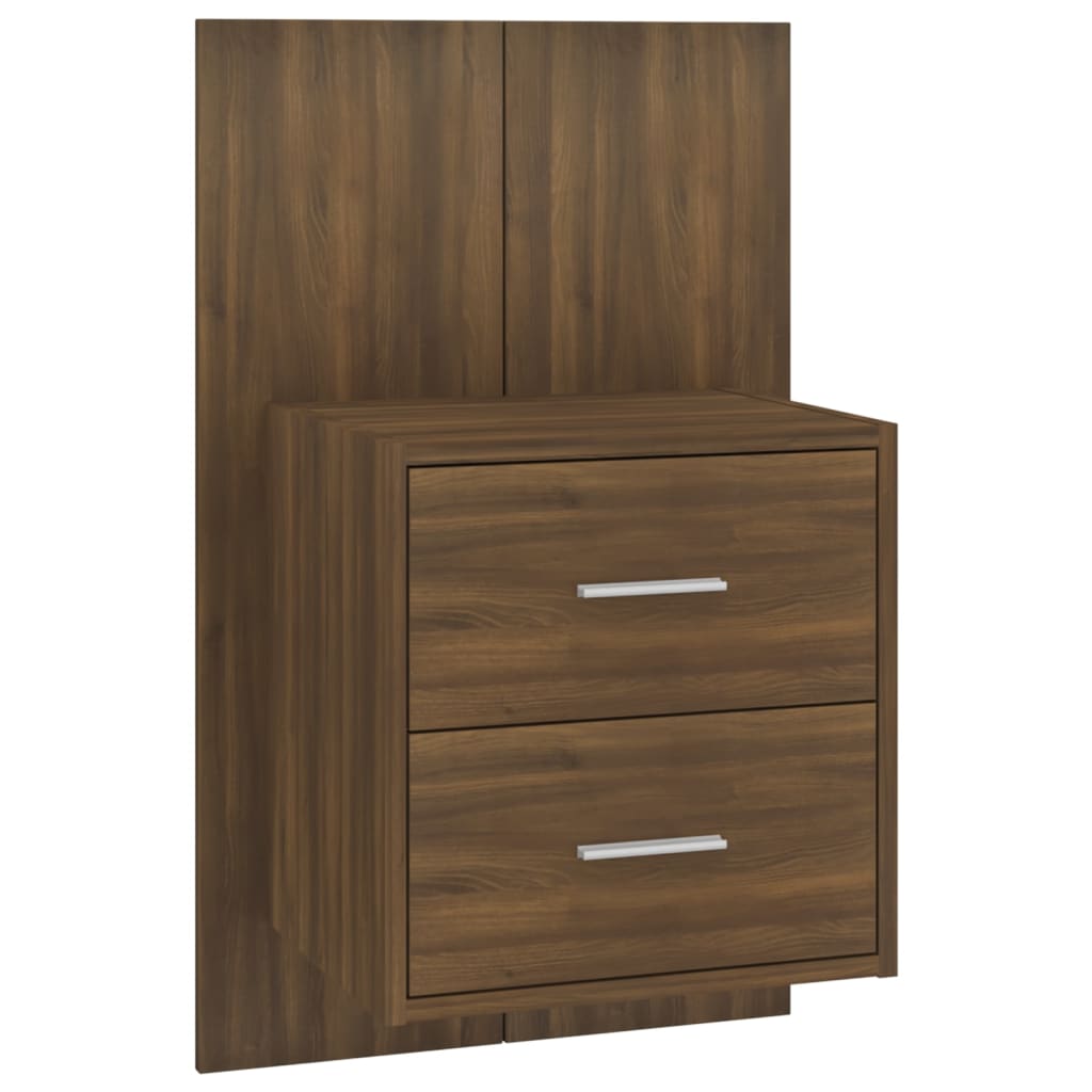 vidaXL Wall-mounted Bedside Cabinets 2 pcs Brown Oak