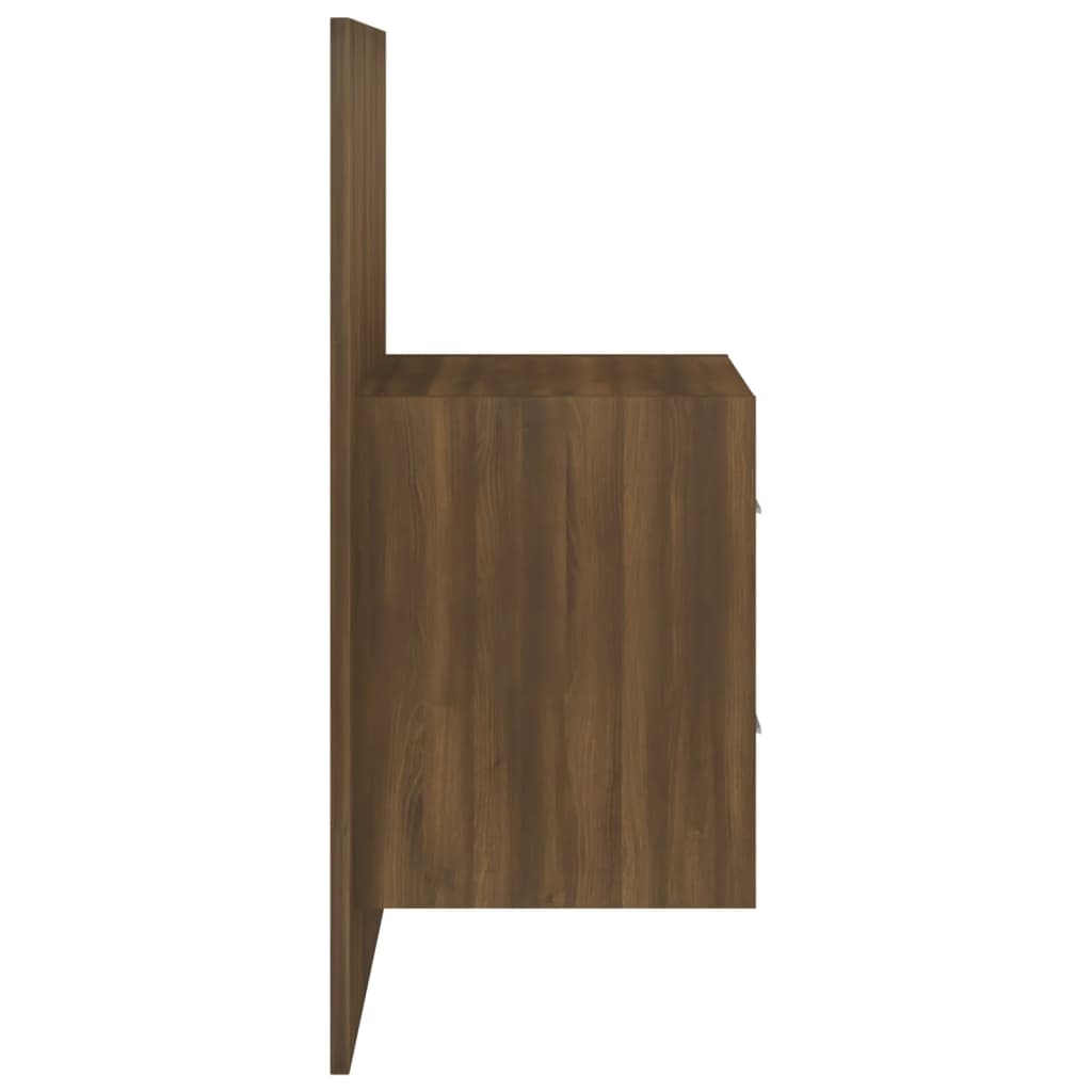 vidaXL Wall-mounted Bedside Cabinets 2 pcs Brown Oak