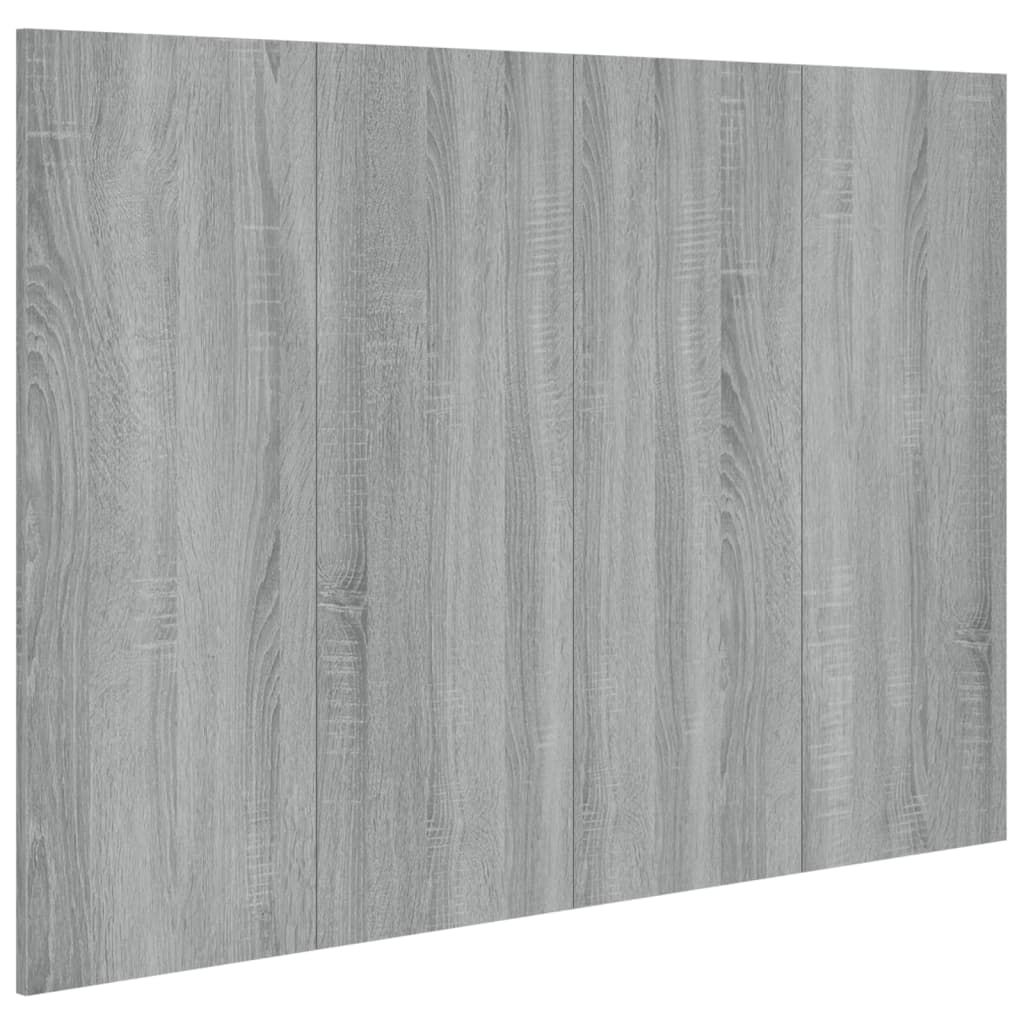 Bed Headboard Grey Sonoma 120x1.5x80 cm Engineered Wood