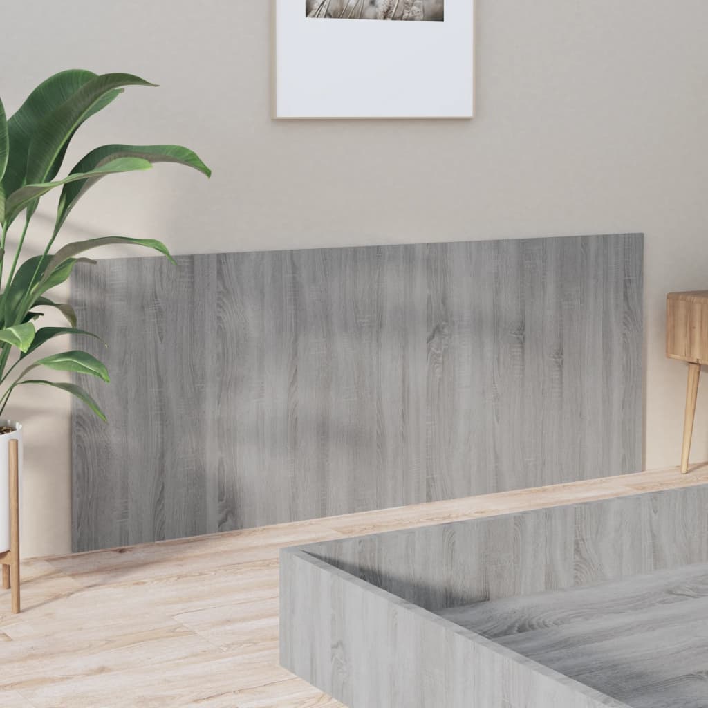 Bed Headboard Grey Sonoma 200x1.5x80 cm Engineered Wood