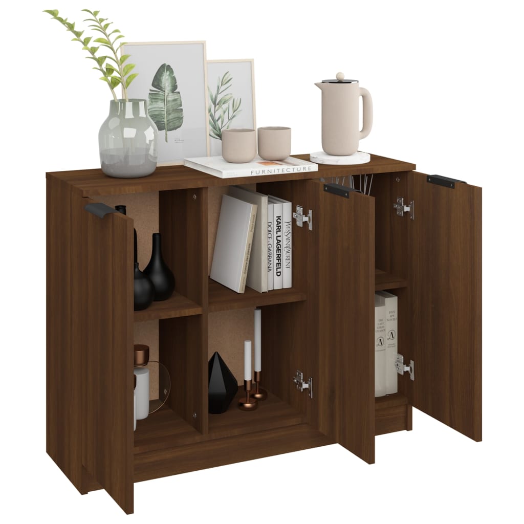 vidaXL Sideboard Brown Oak 90.5x30x70 cm Engineered Wood