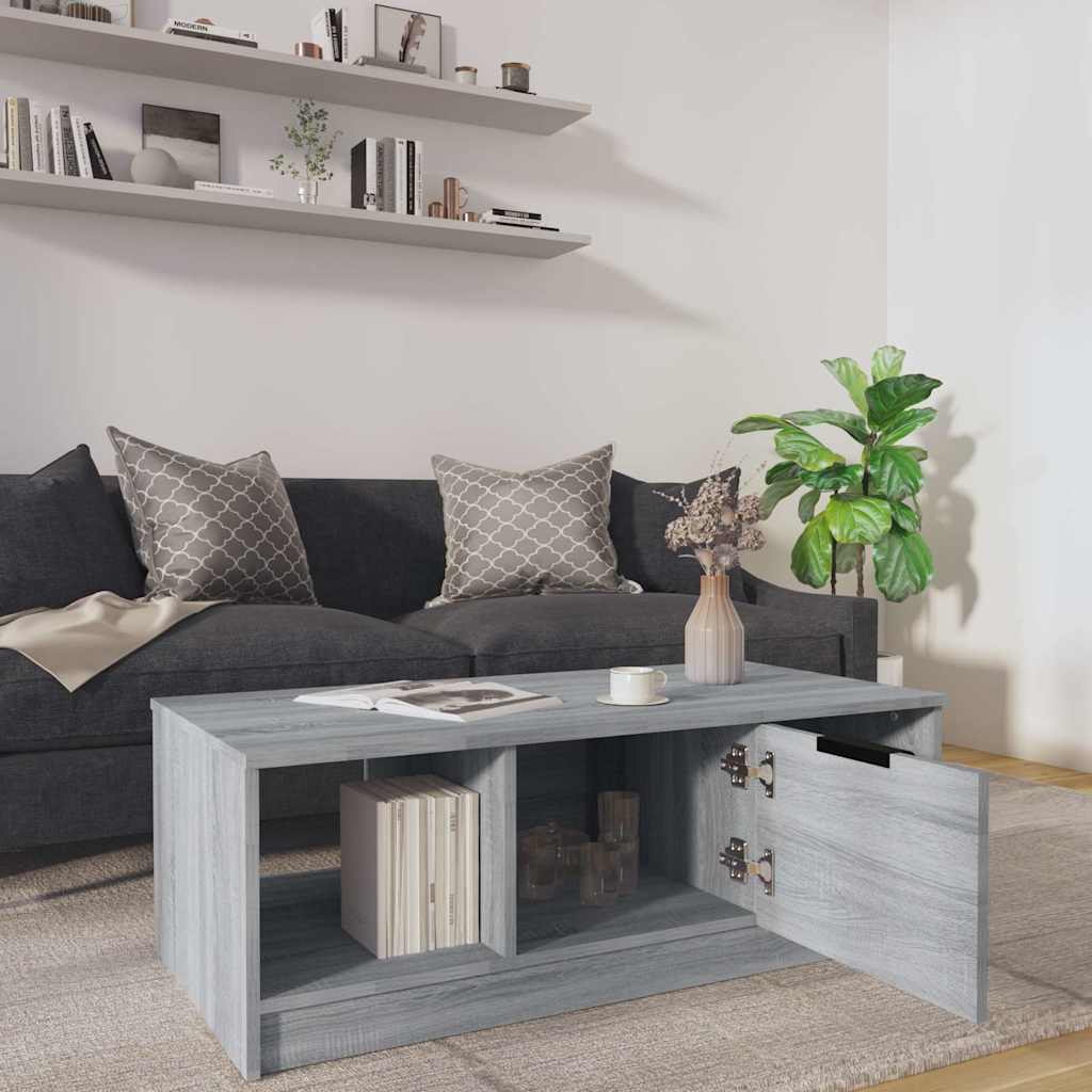 Coffee Table Grey Sonoma 102x50x36 cm Engineered Wood