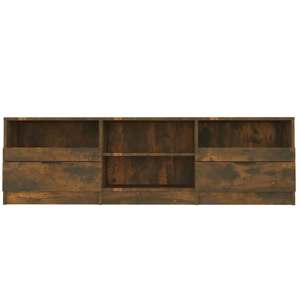TV Cabinet Smoked Oak 150x33,5x45 cm Engineered Wood