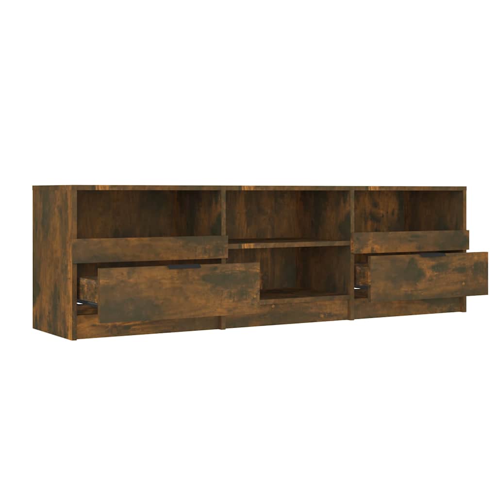 TV Cabinet Smoked Oak 150x33,5x45 cm Engineered Wood