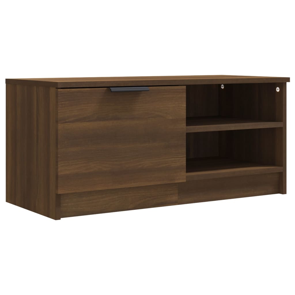 vidaXL TV Cabinet Brown Oak 80x35x36.5 cm Engineered Wood