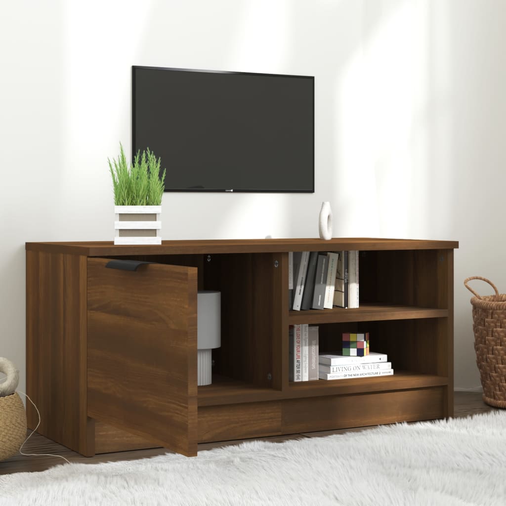 vidaXL TV Cabinet Brown Oak 80x35x36.5 cm Engineered Wood