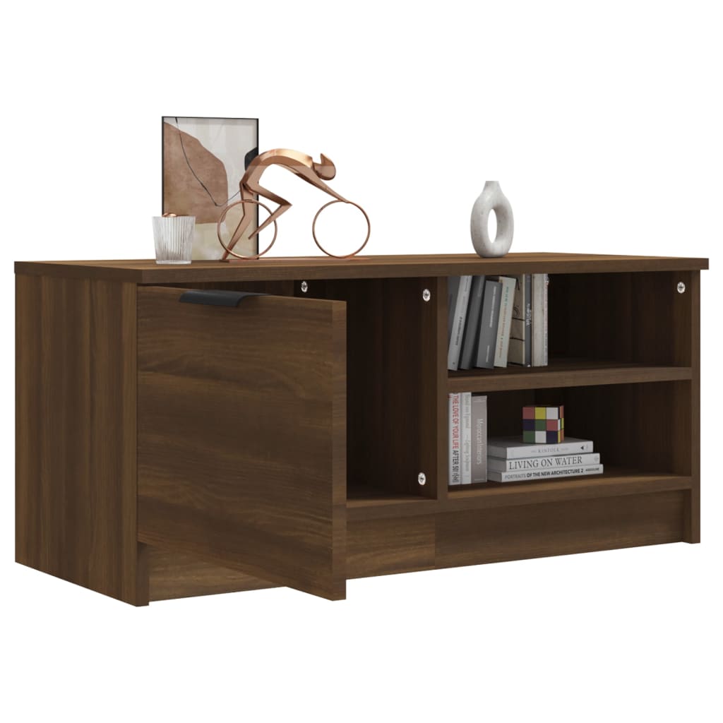 vidaXL TV Cabinet Brown Oak 80x35x36.5 cm Engineered Wood