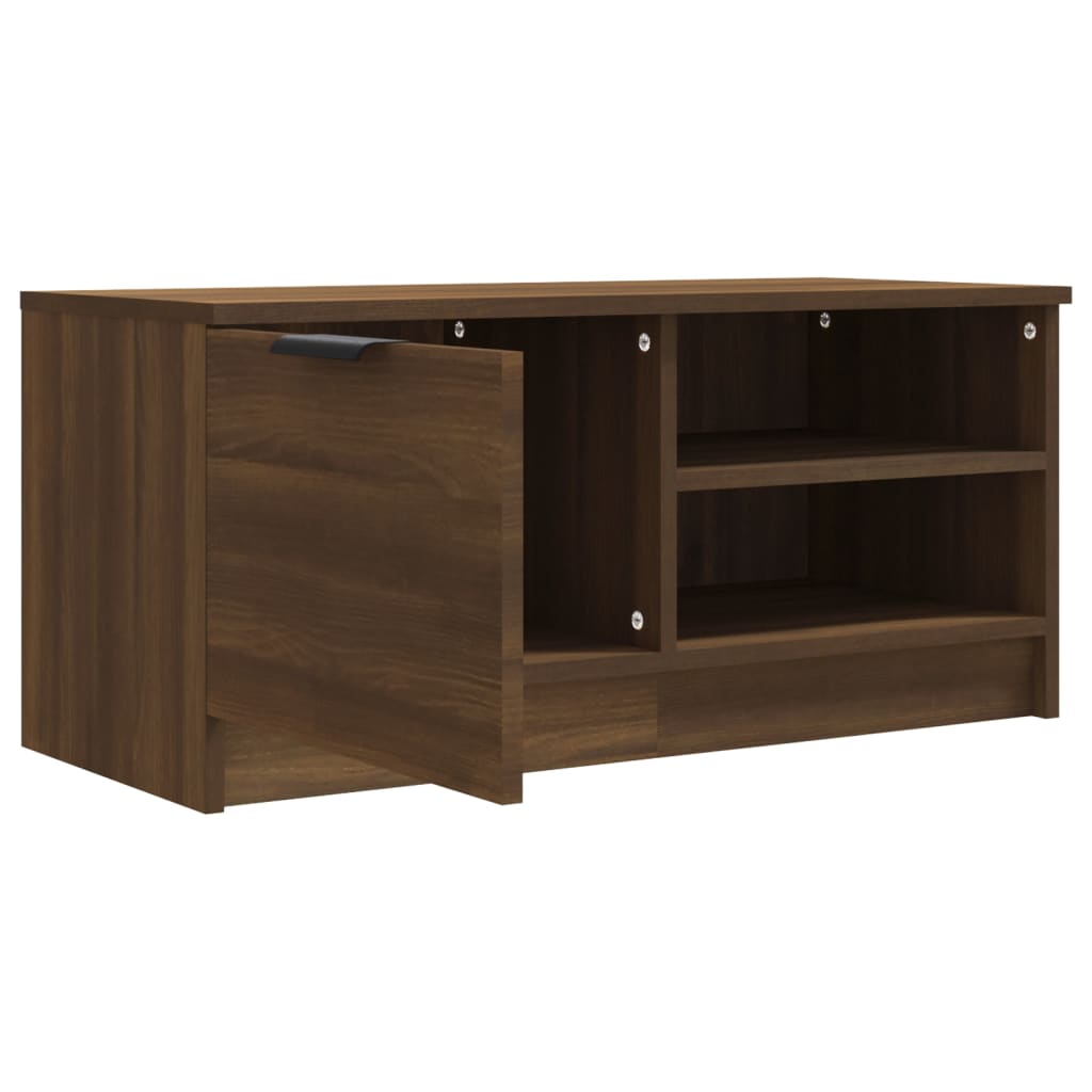 vidaXL TV Cabinet Brown Oak 80x35x36.5 cm Engineered Wood