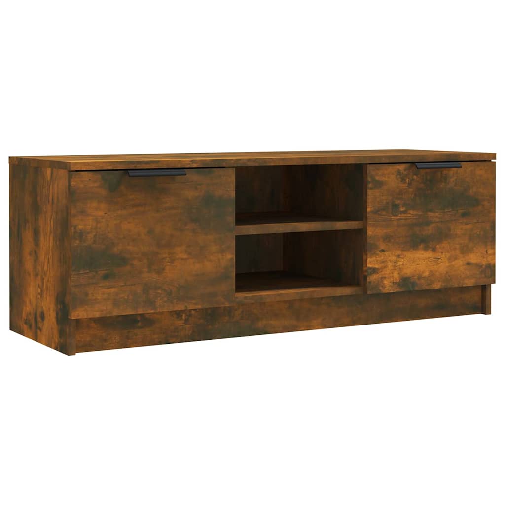 TV Cabinet Smoked Oak 102x35x36,5 cm Engineered Wood