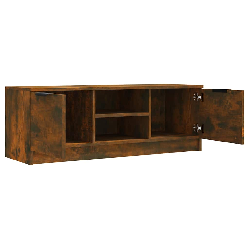 TV Cabinet Smoked Oak 102x35x36,5 cm Engineered Wood
