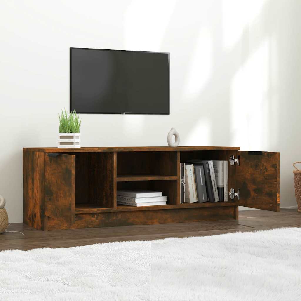 TV Cabinet Smoked Oak 102x35x36,5 cm Engineered Wood