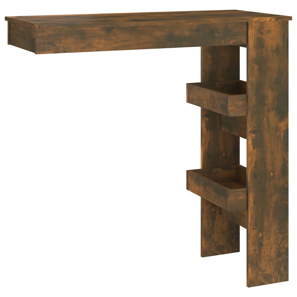 Wall Bar Table Smoked Oak 102x45x103,5 cm Engineered Wood