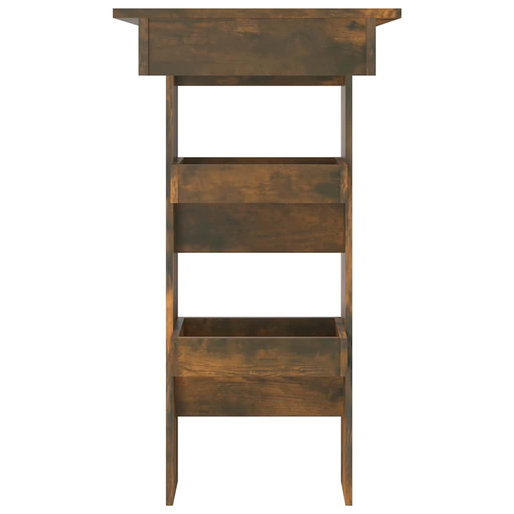 Wall Bar Table Smoked Oak 102x45x103,5 cm Engineered Wood