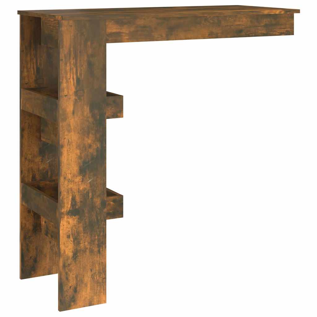 Wall Bar Table Smoked Oak 102x45x103,5 cm Engineered Wood