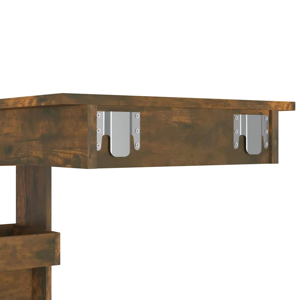 Wall Bar Table Smoked Oak 102x45x103,5 cm Engineered Wood
