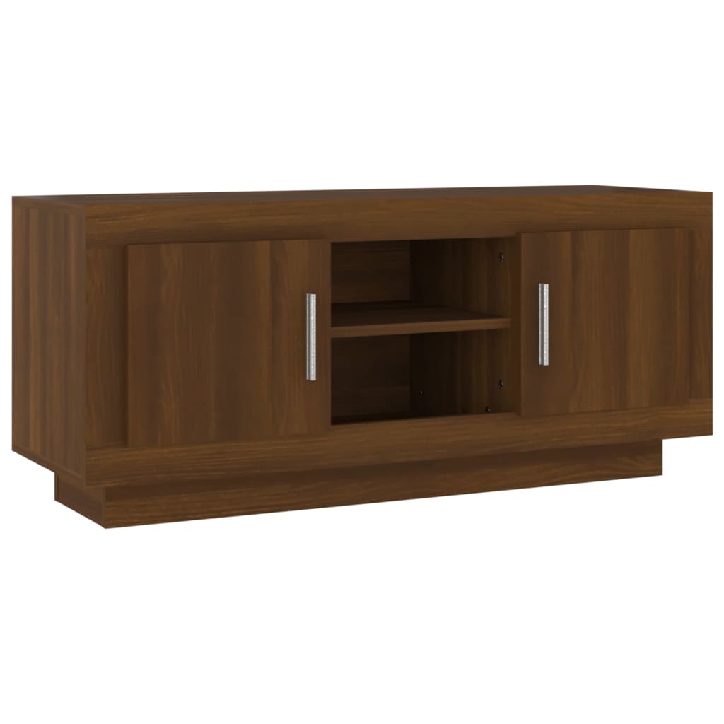 vidaXL TV Cabinet Brown Oak 102x35x45 cm Engineered Wood